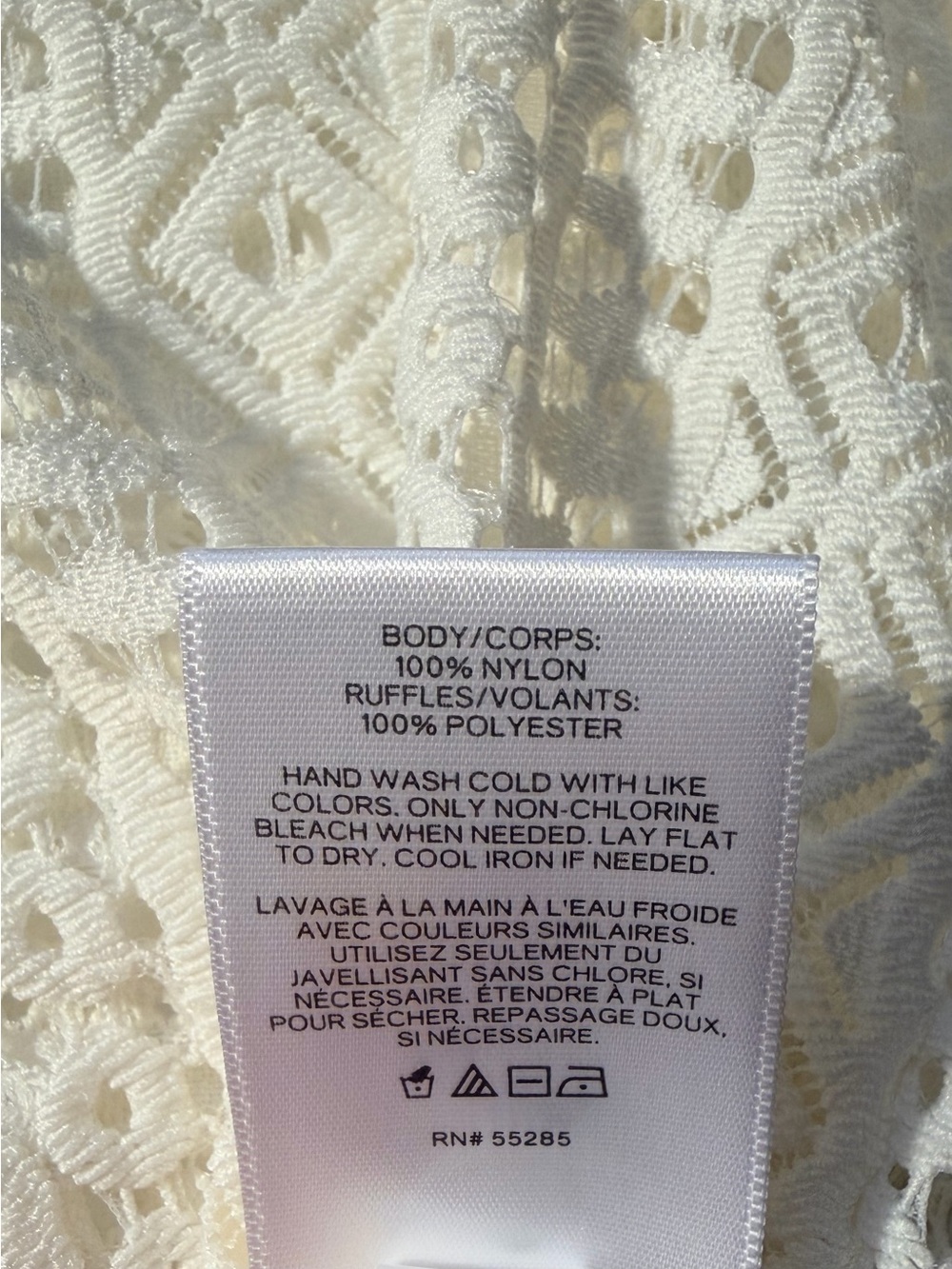 Express Cream Lace & Pleated Ruffle Romantic Blouse Ivory Women’s XL - Picture 7 of 7